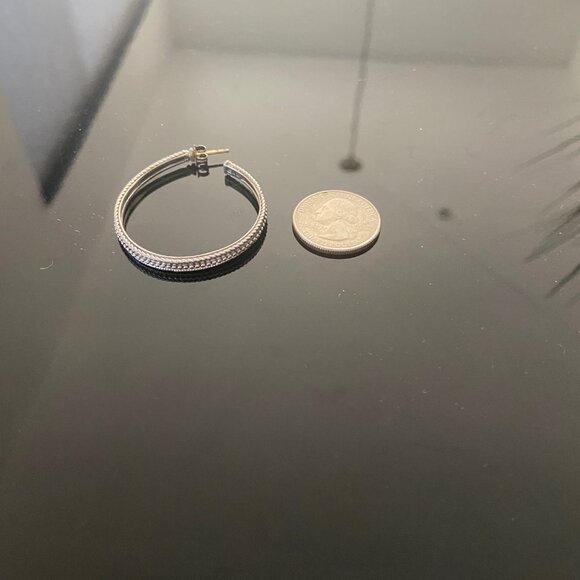 NWOT GORGEOUS JUDITH RIPKA 925 (Silver) Earring Hoops - Picture 4 of 4